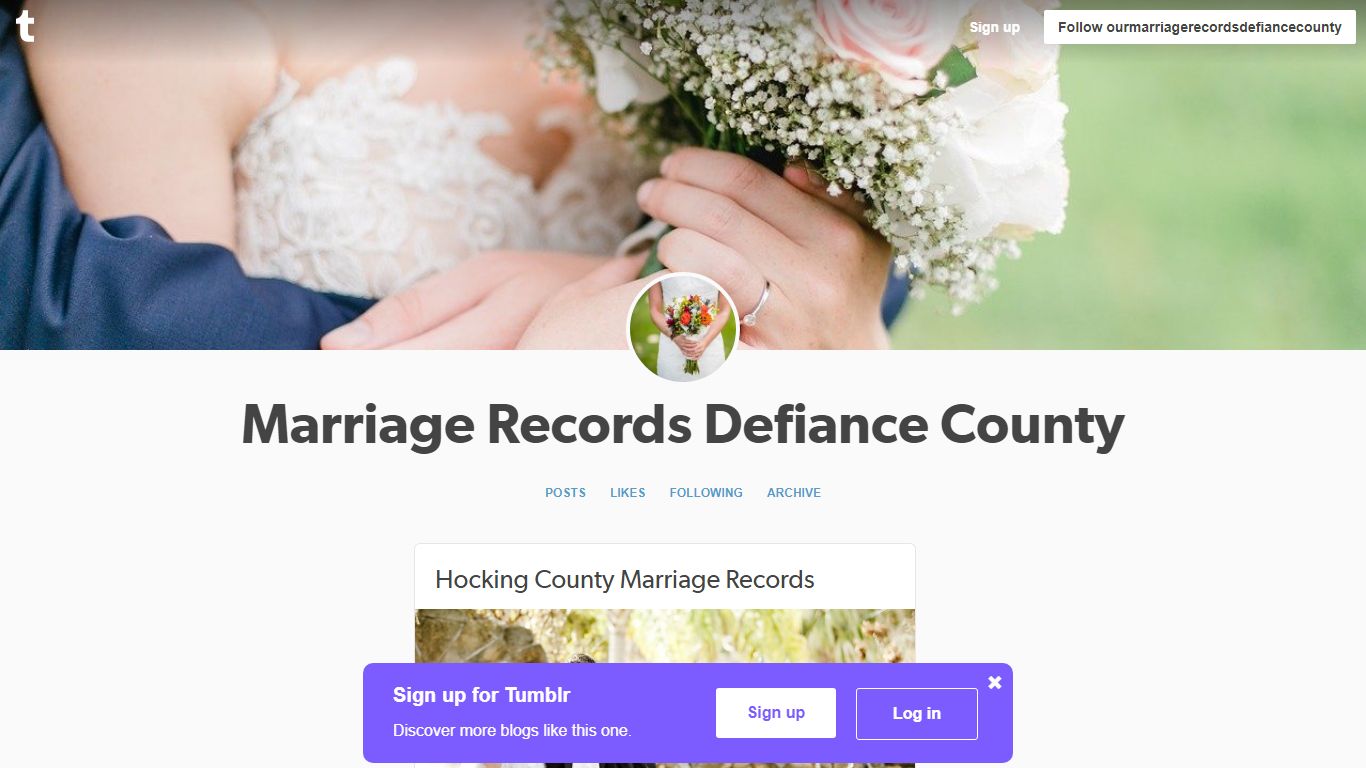 Hocking County Marriage Records